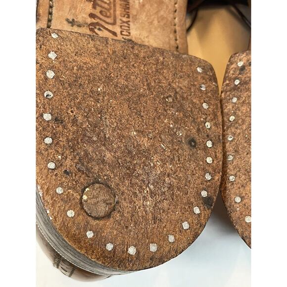 Size 8.5 Nettleton Vintage Cox Shank Lace Up Oxford Dress Shoes Brown main image 9